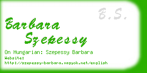 barbara szepessy business card